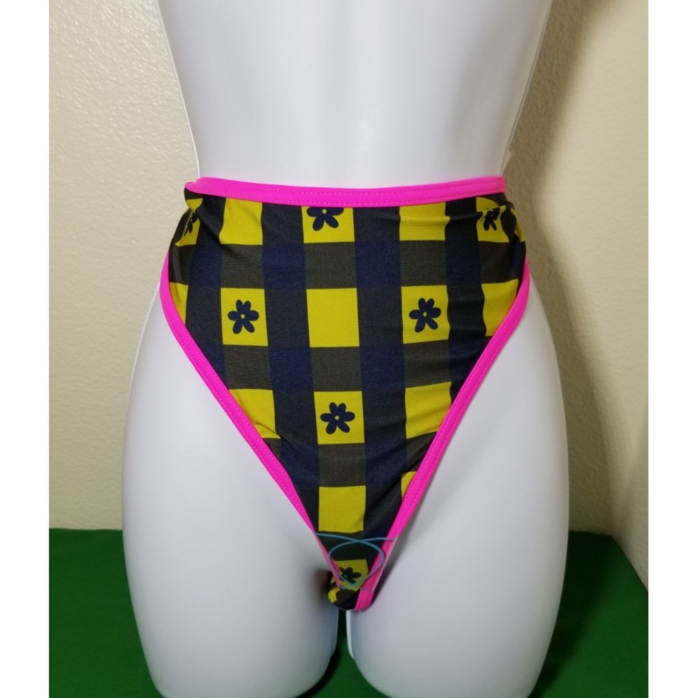 Collusion Floral Bikini Bottom Swimwear Sz 10 Cheeky Beach Sexy High Leg NWOT
